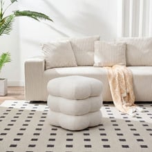 Zinnia Chenille Swivel Ottoman